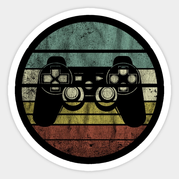 Gamer T-Shirt Retro Game Controller, Vintage Gift For Men Sticker by blacks store